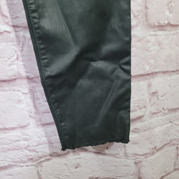 DL1961 Margaux Thicket Green High Rise Raw Hem Instasculpt Ankle Skinny Jeans - Picture 5 of 14